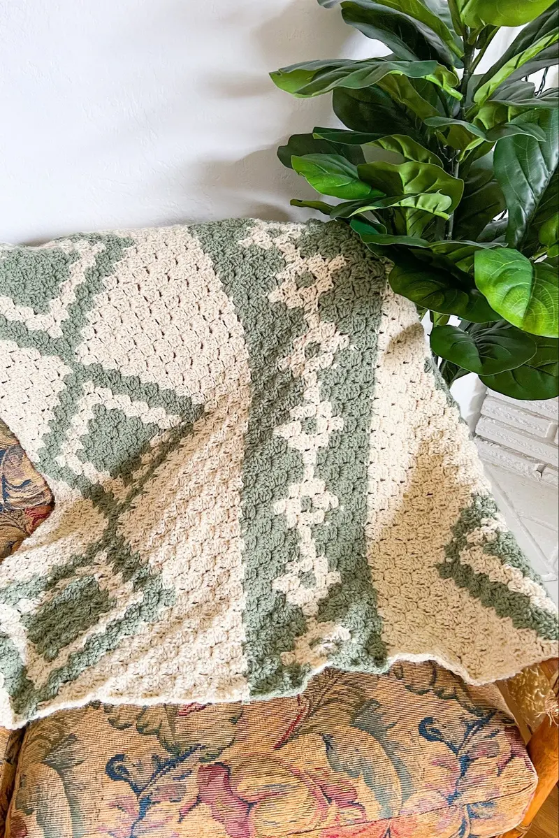 Crochet Kit - Diamond Reflections Quilt 1