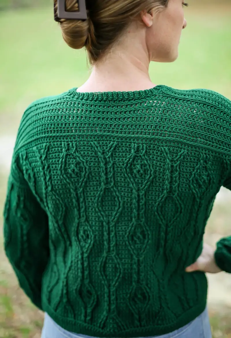 Crochet Kit - Diamond Trellis Heirloom Cardigan 2