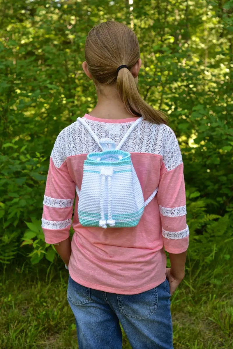 Crochet Kit - Drawstring Mini Backpack 1