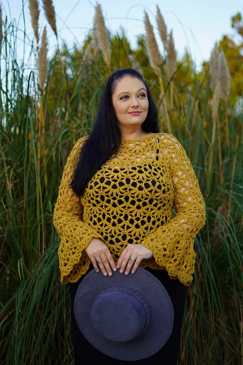 Crochet Kit - Ensley Rose Lace Sweater 2