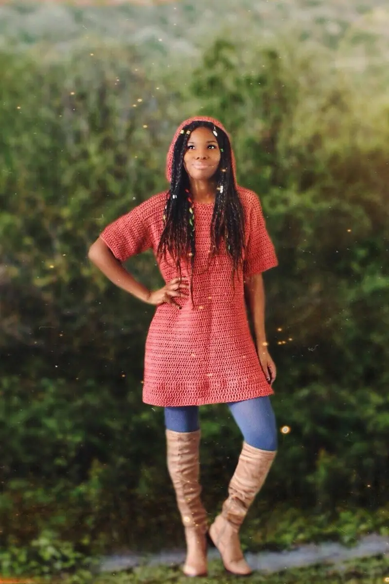 Crochet Kit - Eveleen Hoodie Dress 1
