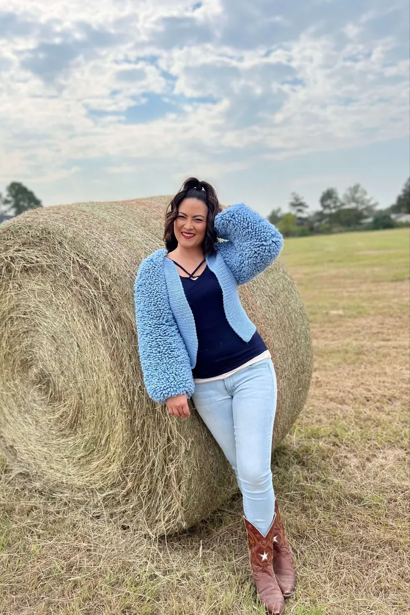 Crochet Kit - Faux Fleece Cardi 1