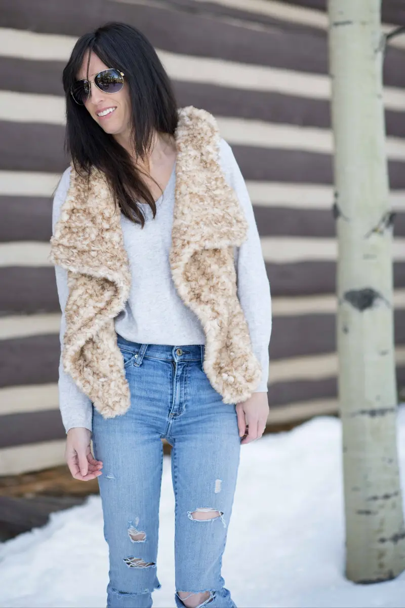Crochet Kit - Faux Fur Vest 1