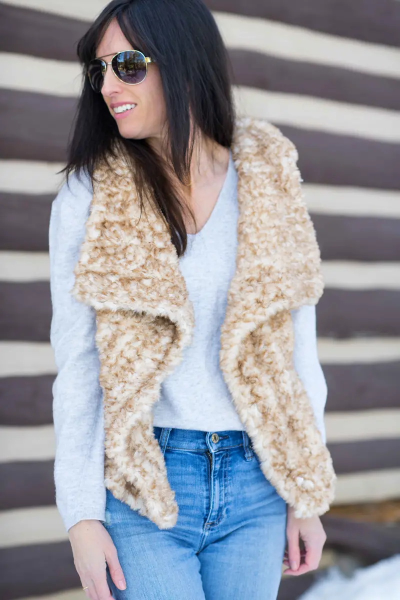 Crochet Kit - Faux Fur Vest 2