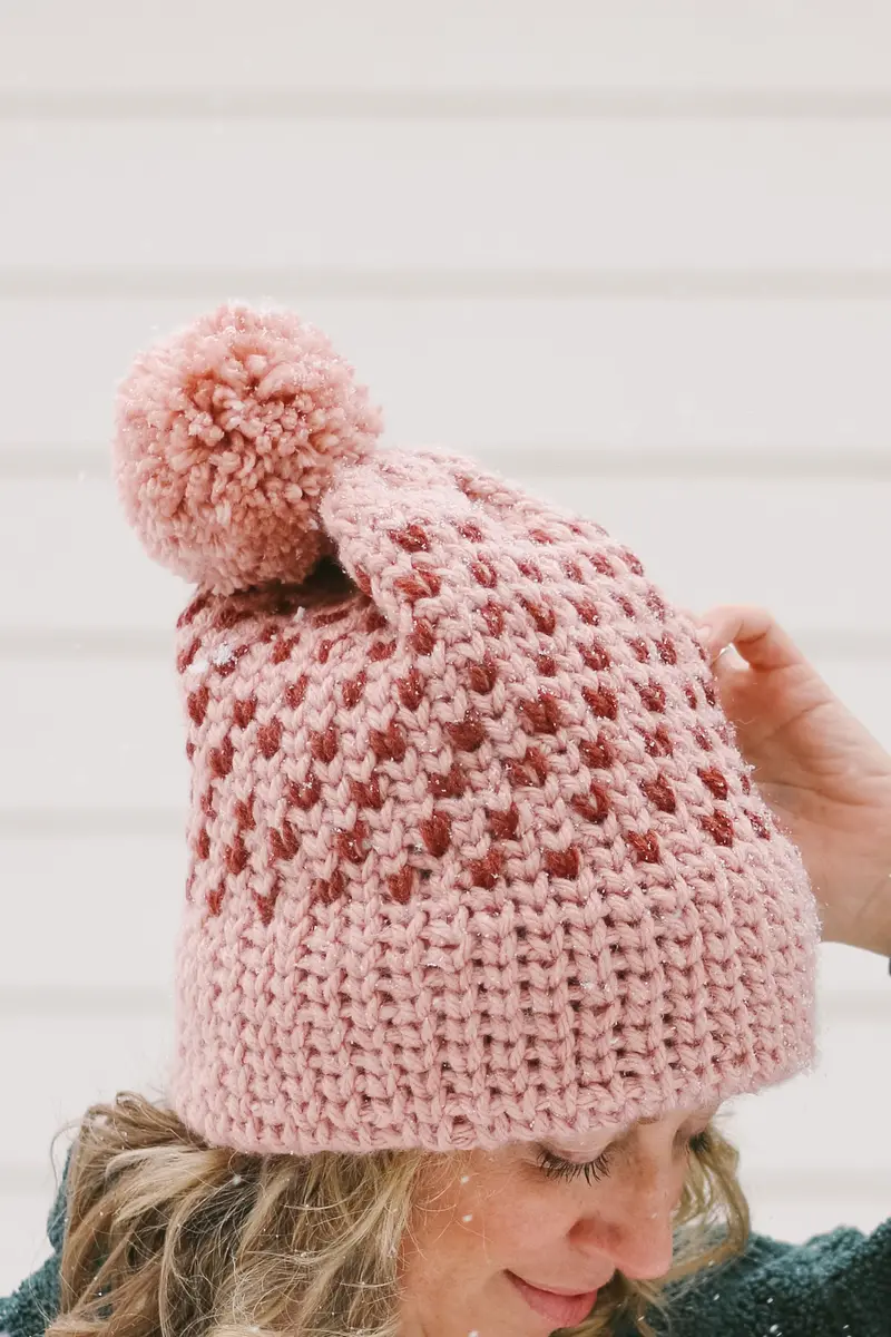 Crochet Kit - Faux "Knit" Beanie + Mittens 2
