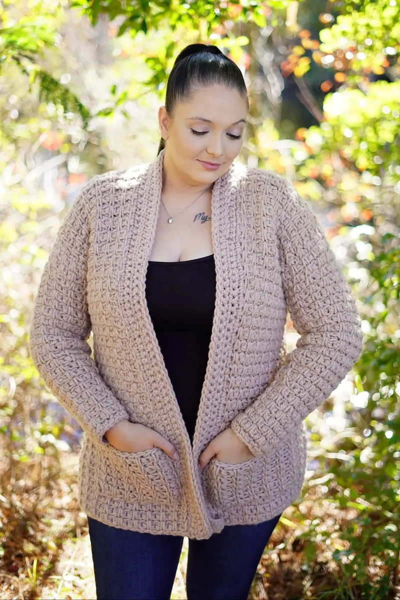 Crochet Kit - Faux Knit Cardigan 1