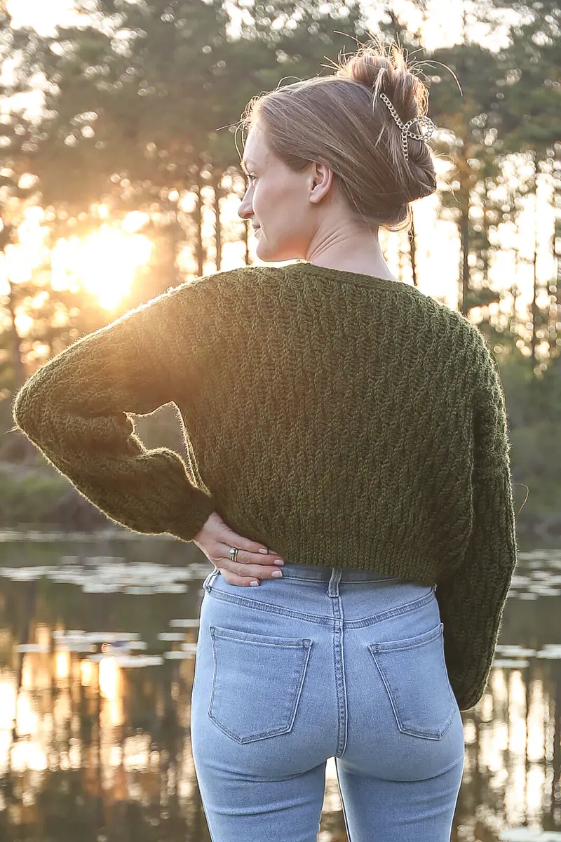 Crochet Kit - Fern Cropped Cardi 2