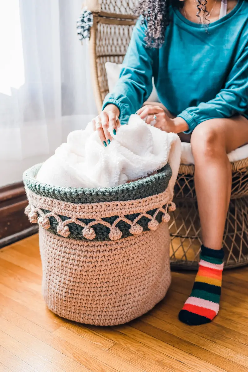 Crochet Kit - Fireside Basket 2