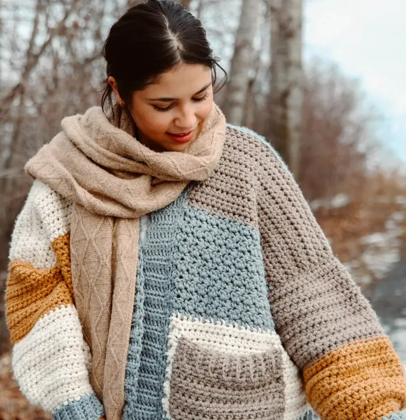 Crochet Kit - Fireside Crochet Cardigan 2