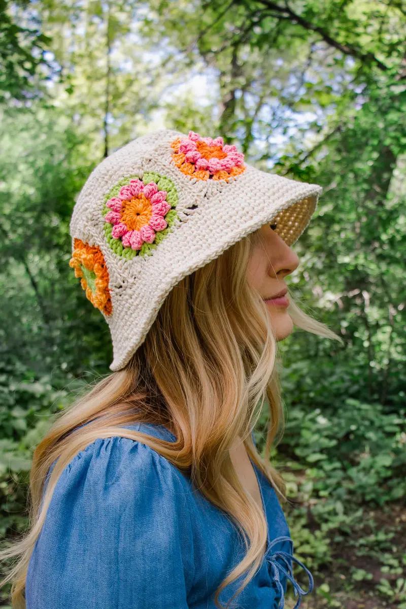 Crochet Kit - Flower Market Bucket Hat 1