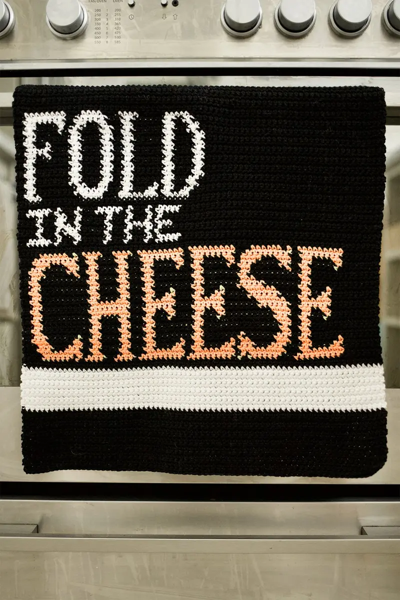 Crochet Kit - Fold In The Cheese Dish Towel 1
