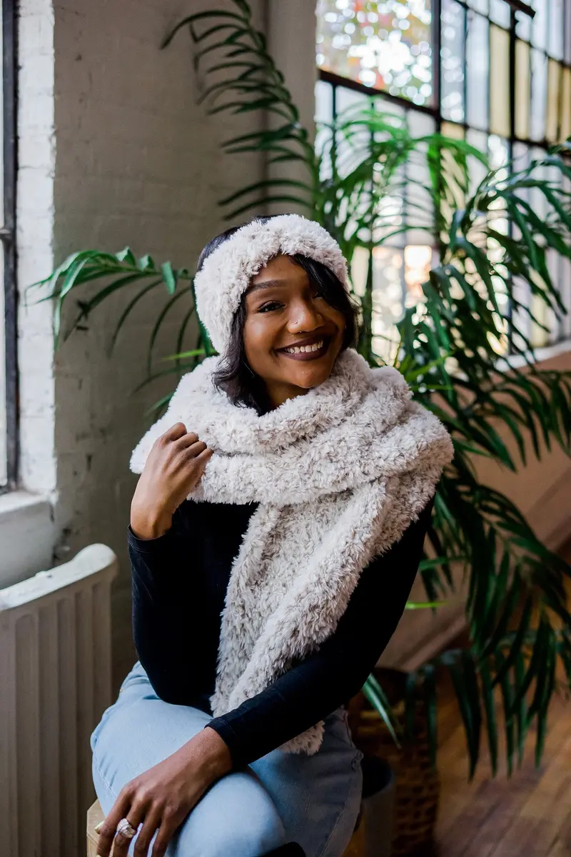 Crochet Kit - Frosty Ear Warmer & Scarf 1