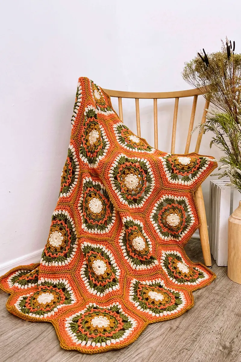 Crochet Kit - Garden Mum Throw 1