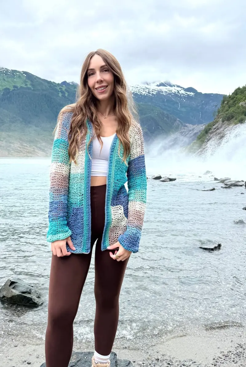 Crochet Kit - Glacier Mist Cardigan 1