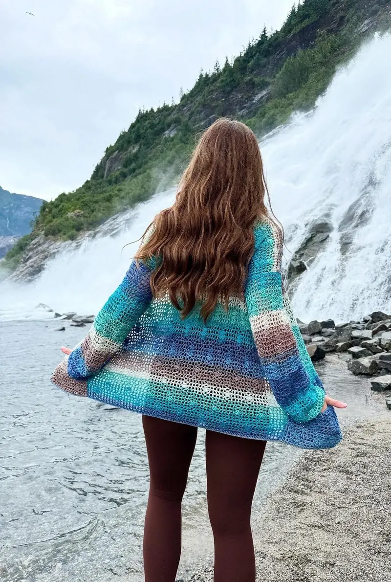 Crochet Kit - Glacier Mist Cardigan 2