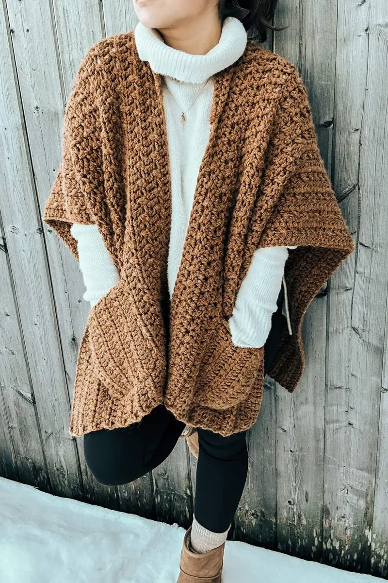 Crochet Kit - Golden Hour Cape 1