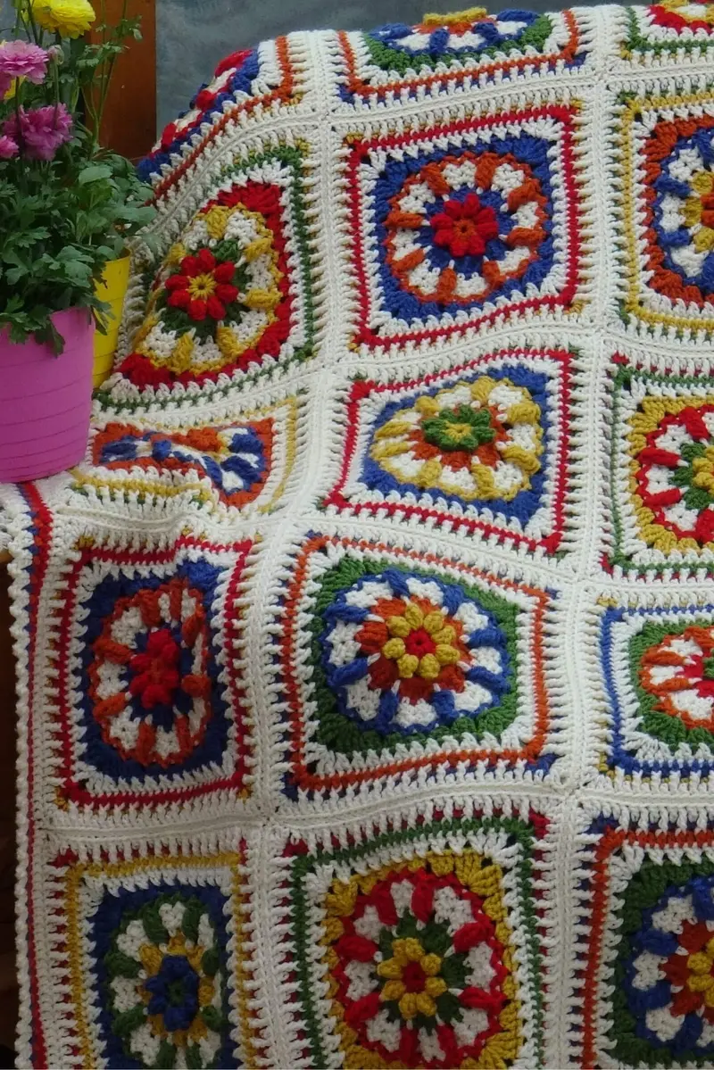 Crochet Kit - Grandma’S Garden Afghan 1