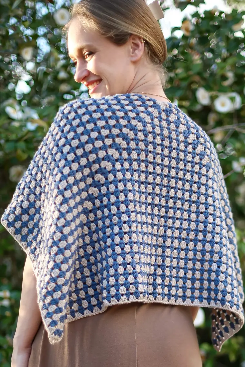 Crochet Kit - Granny Stripe Cape 1