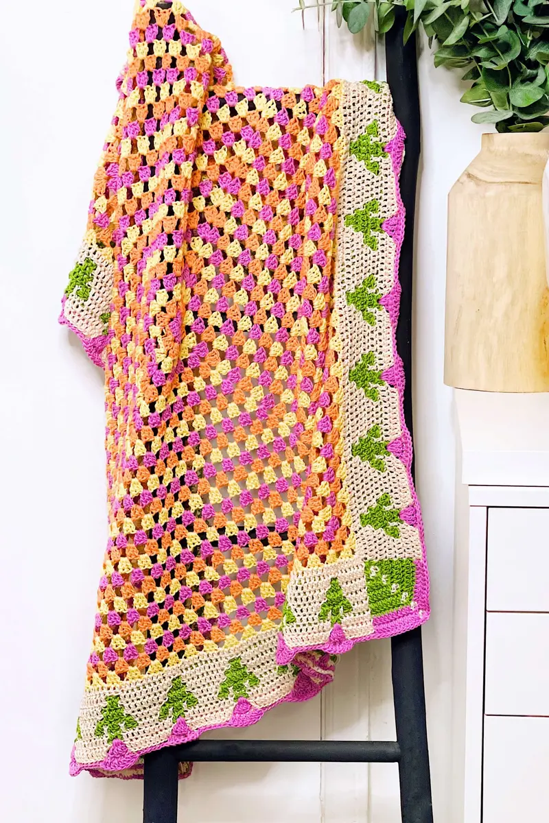 Crochet Kit - Granny's Flower Throw 1