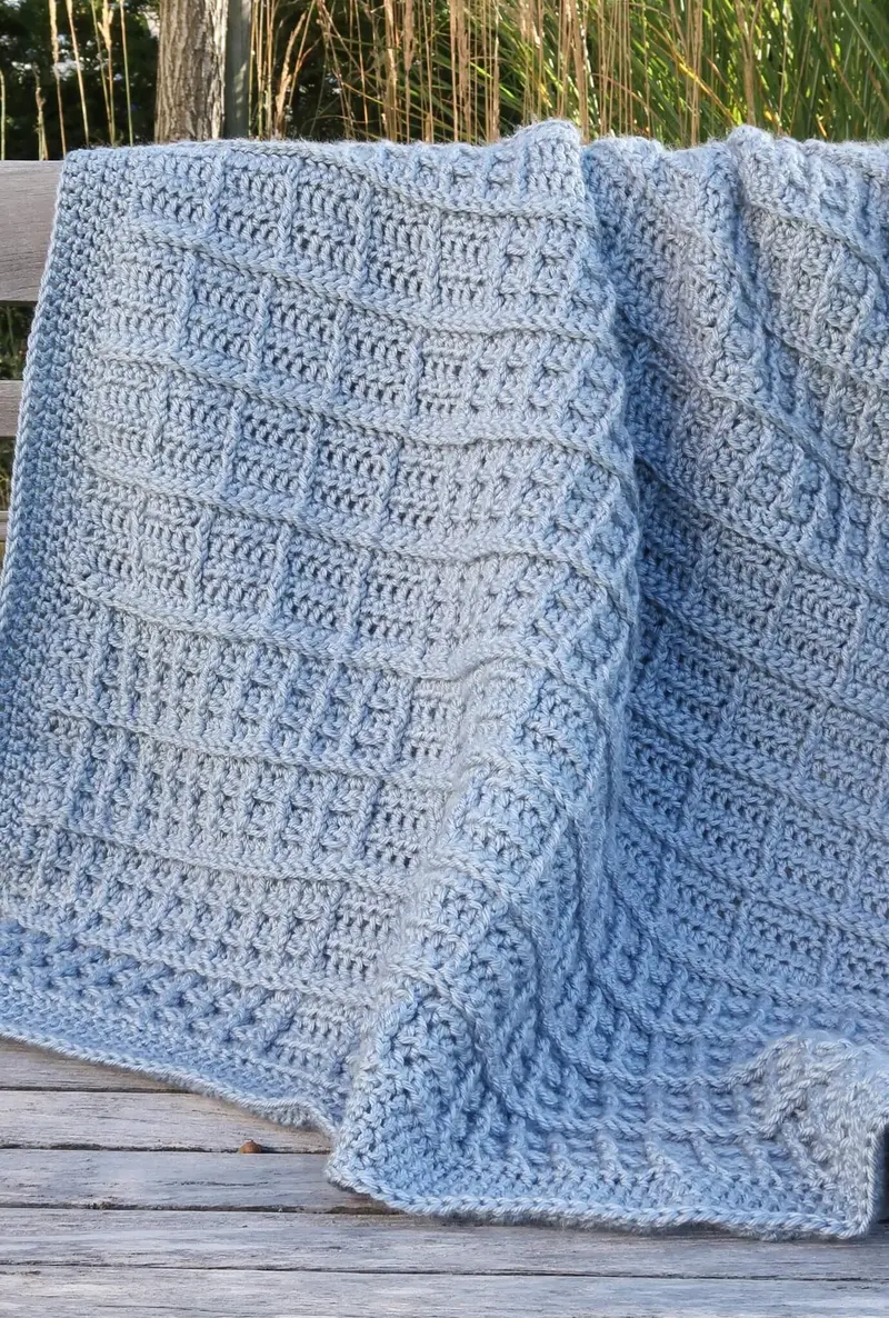 Crochet Kit - Gridline Texture Throw 1