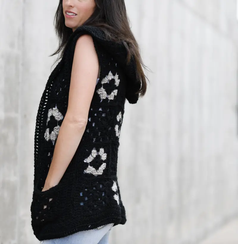 Crochet Kit - Hooded Granny Vest 2
