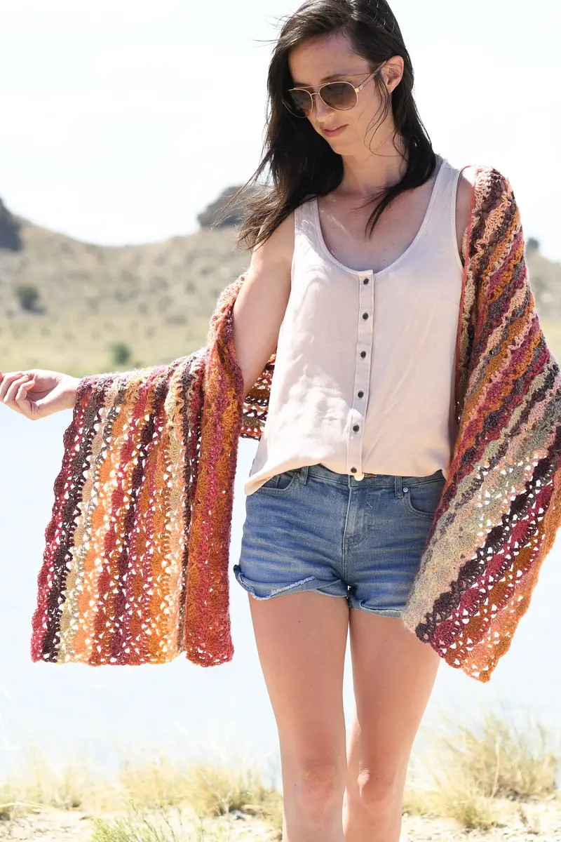 Crochet Kit - Isla Scalloped Wrap 1