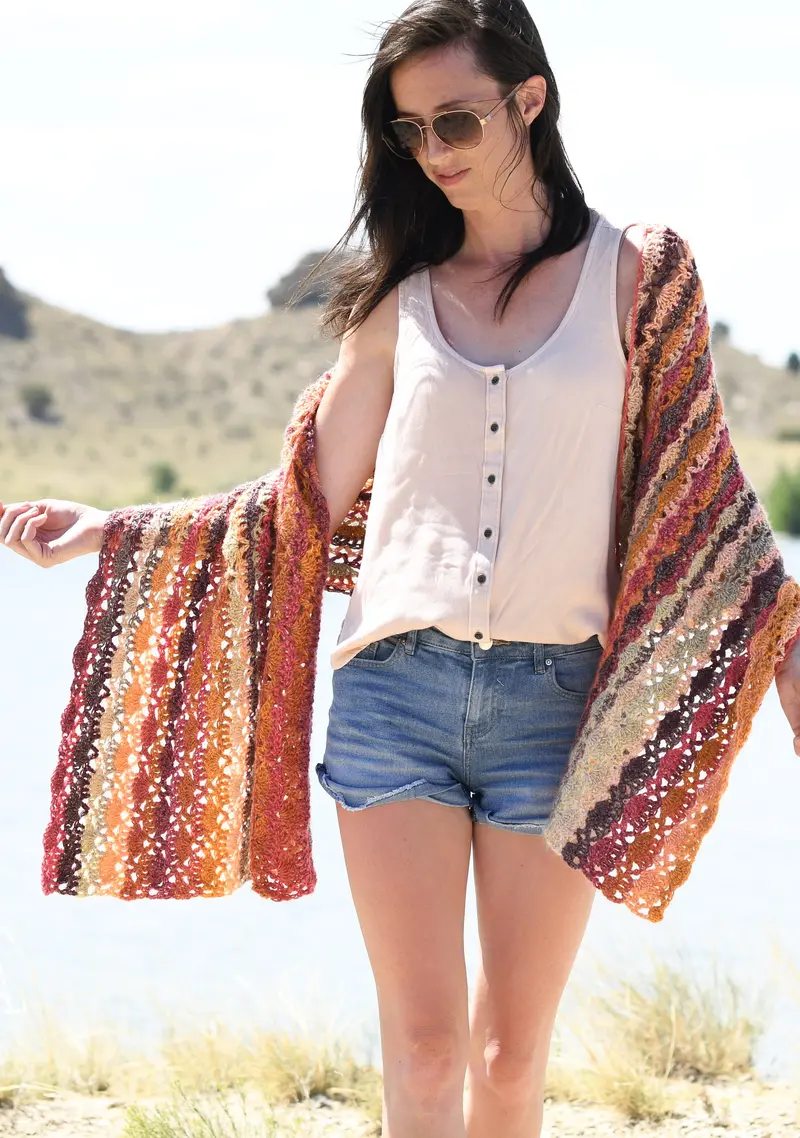 Crochet Kit - Isla Scalloped Wrap 2