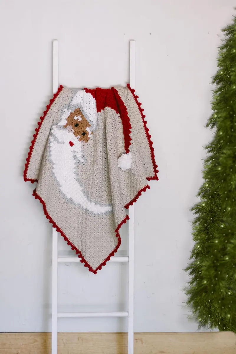 Crochet Kit - Jolly Old St. Nick Blanket 1