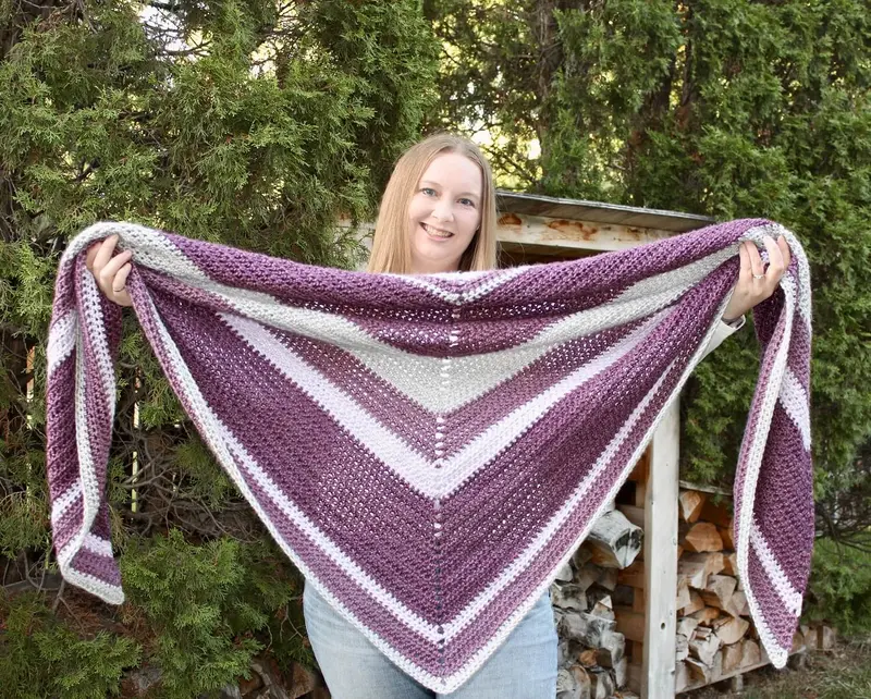 Crochet Kit -  Lavender Luxe Wrap 1