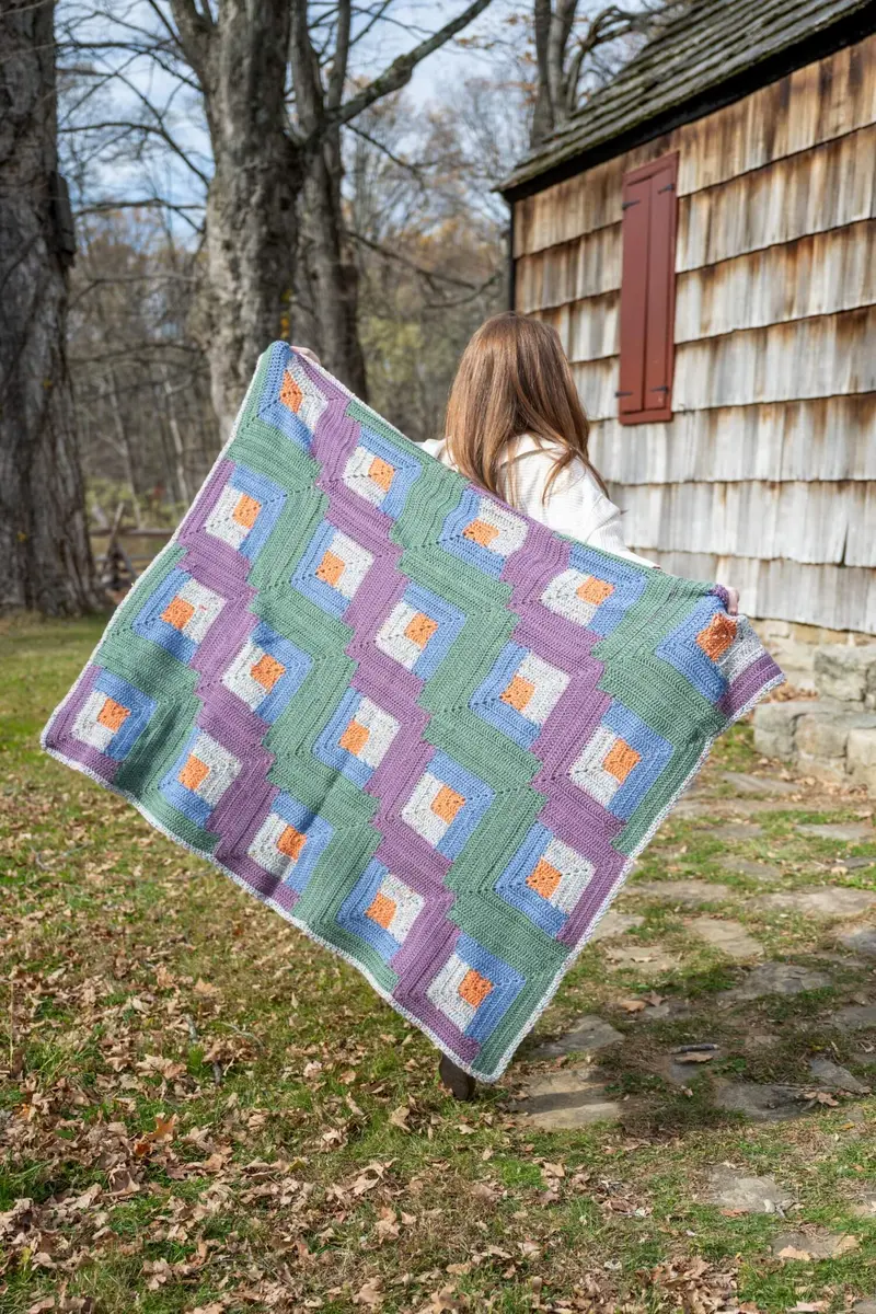 Crochet Kit -  Log Cabin Afghan 1