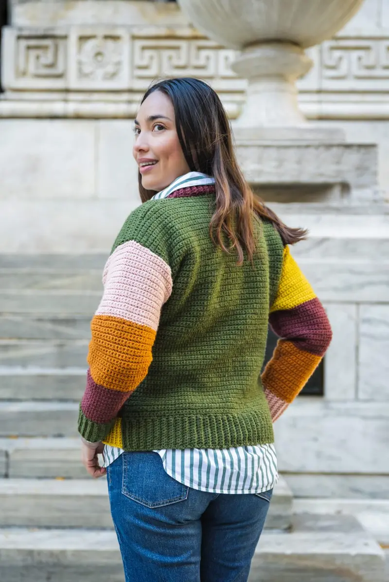 Crochet Kit - Log Cabin Pullover 2