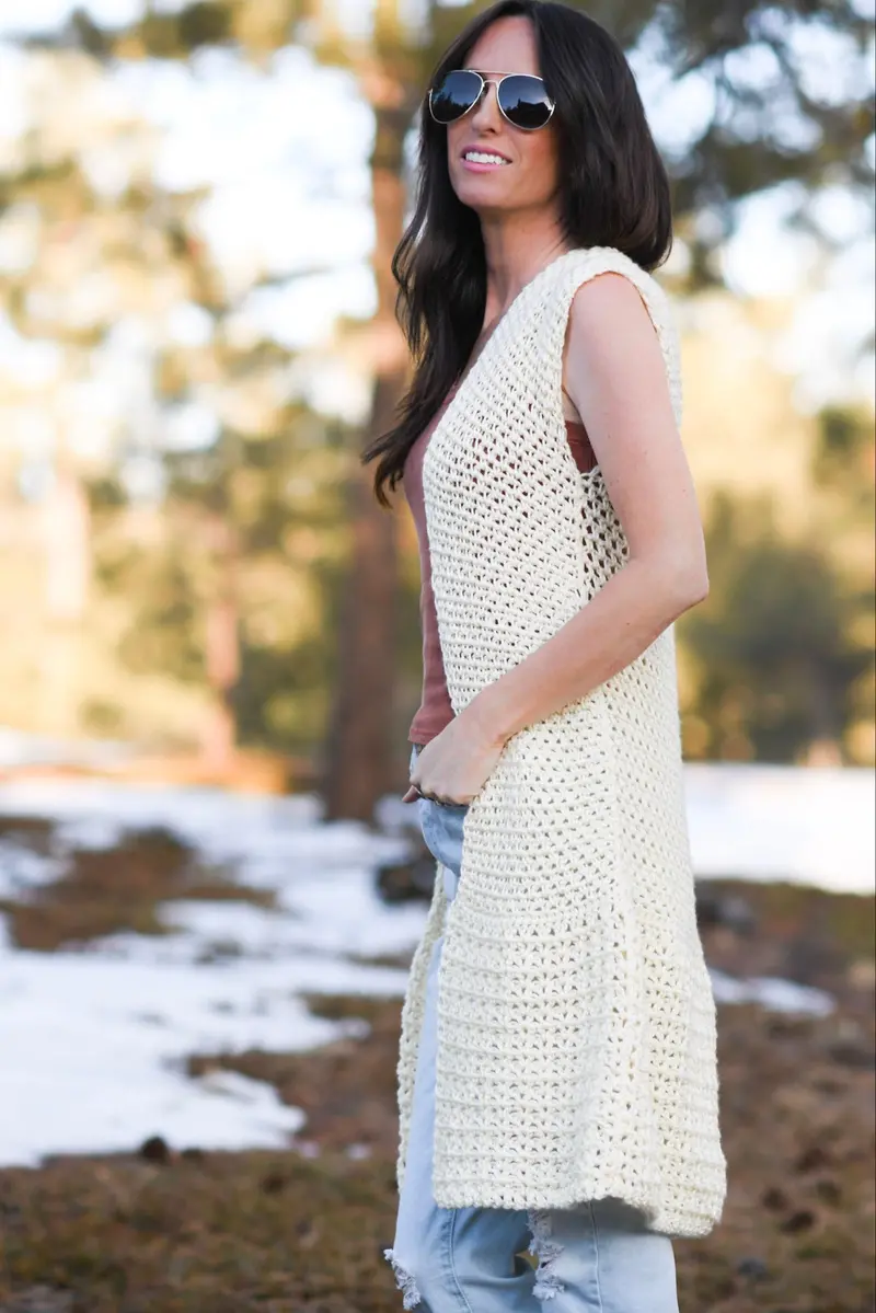 Crochet Kit - Lotus Longline Vest 1