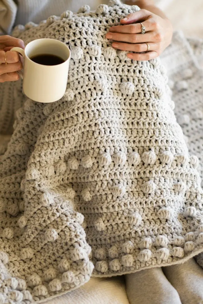 Crochet Kit - Luxe Bobbles Throw 1