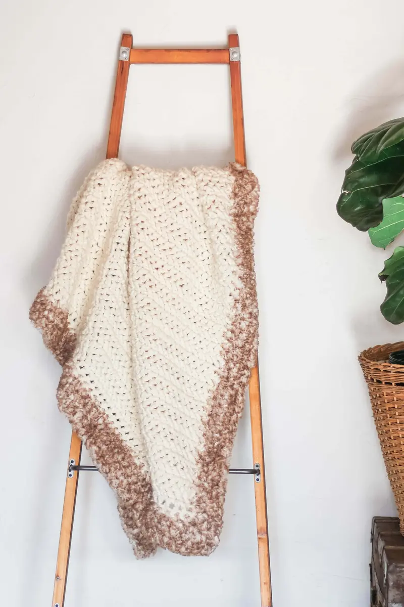 Crochet Kit - Luxe Herringbone Throw 1