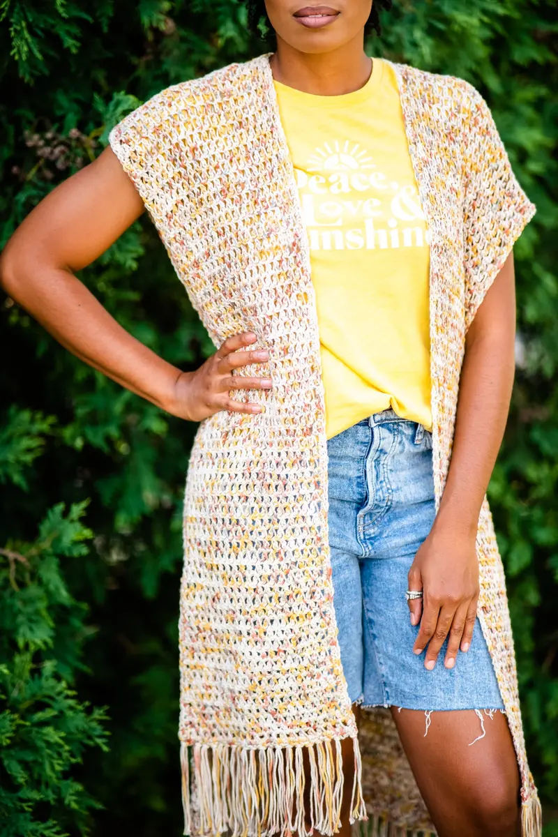 Crochet Kit - Lynn Fringe Vest 2