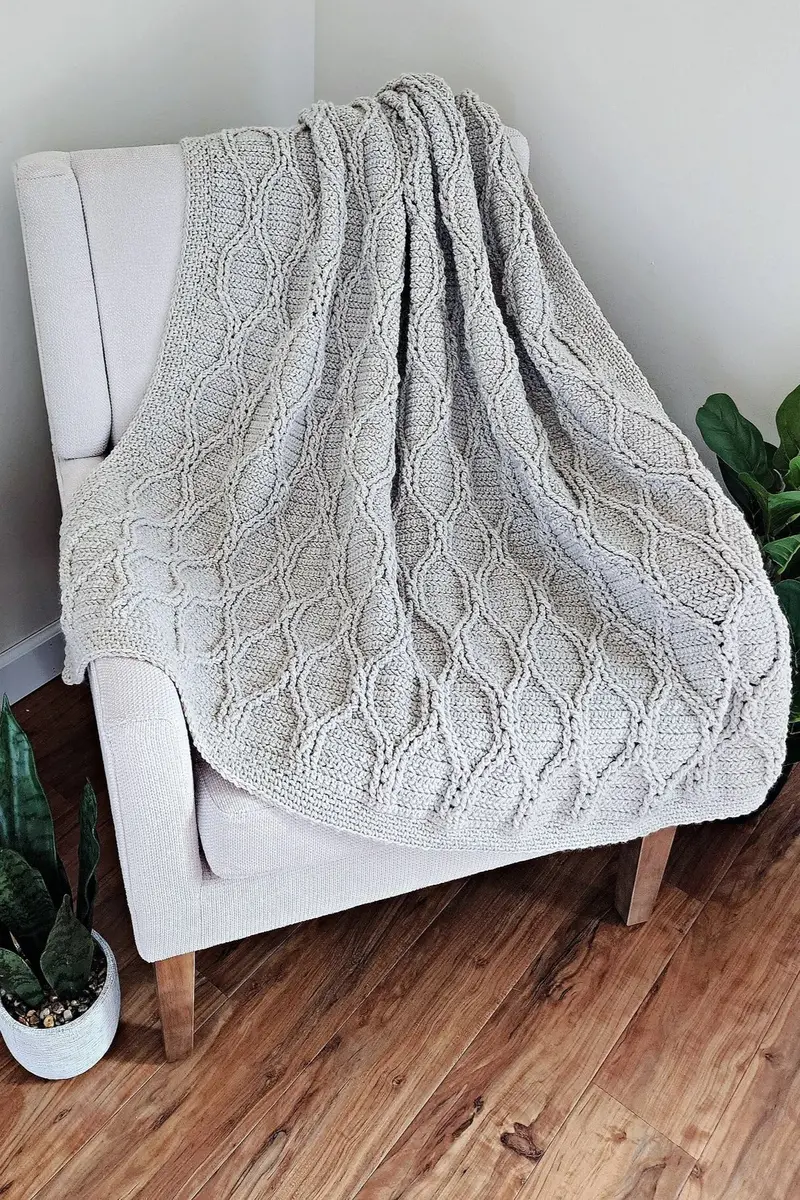 Crochet Kit - Marseille Cabled Blanket 1