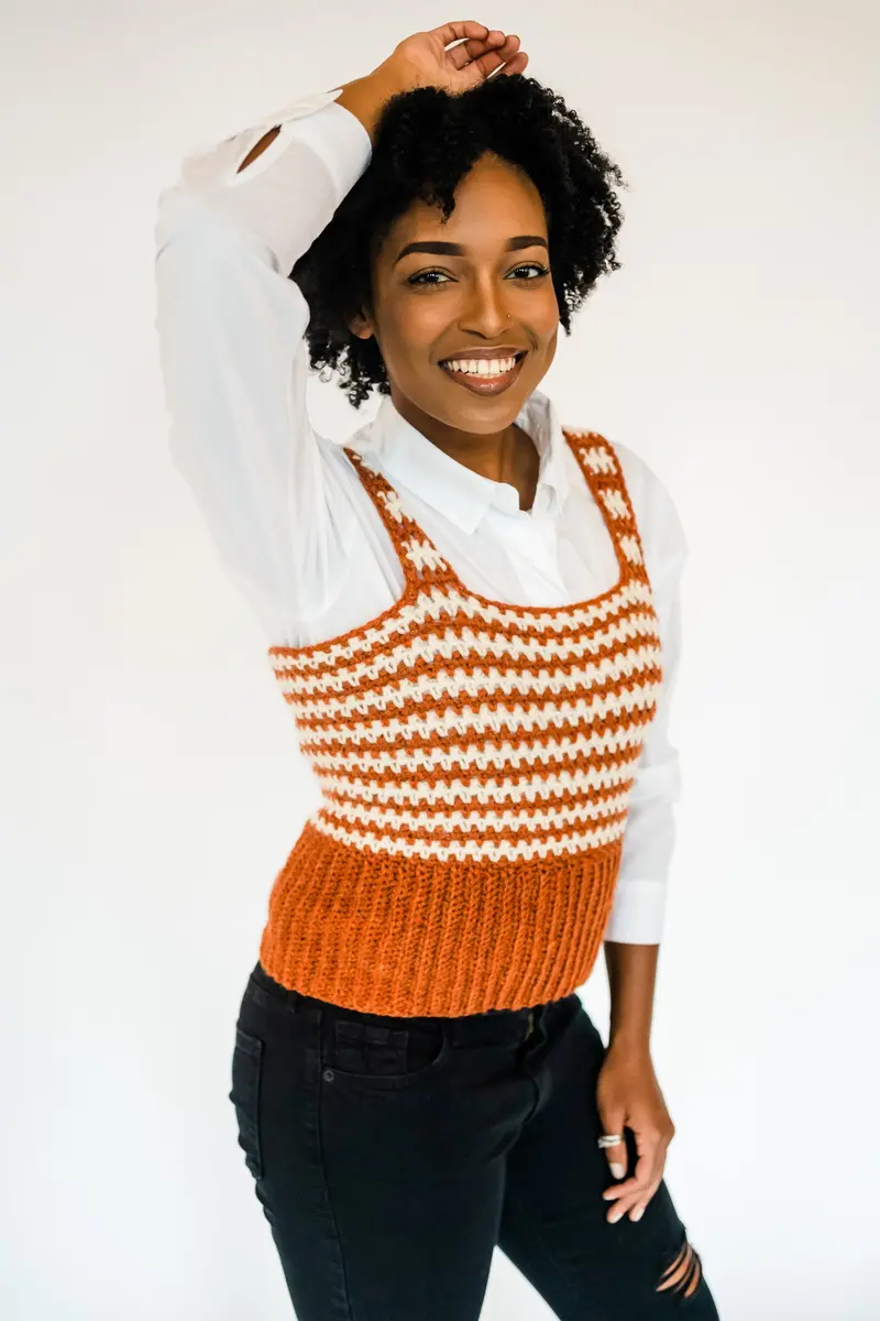 Crochet Kit - Maya Striped Tank 1