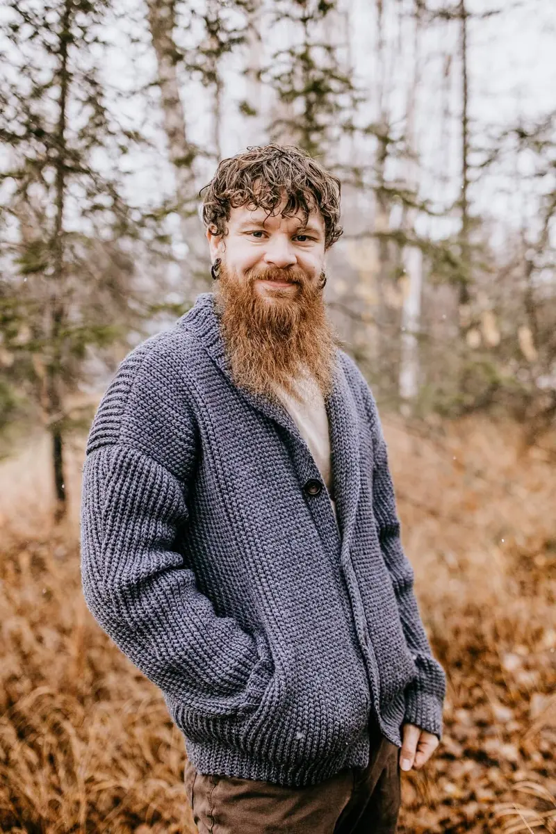 Crochet Kit - Men's Shawl Collar Cardigan 1