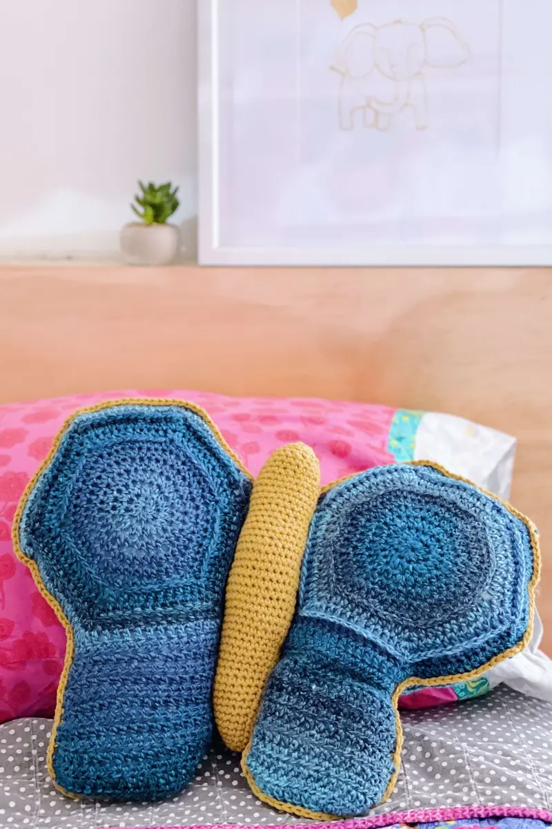 Crochet Kit - Midnight Butterfly Pillow 1