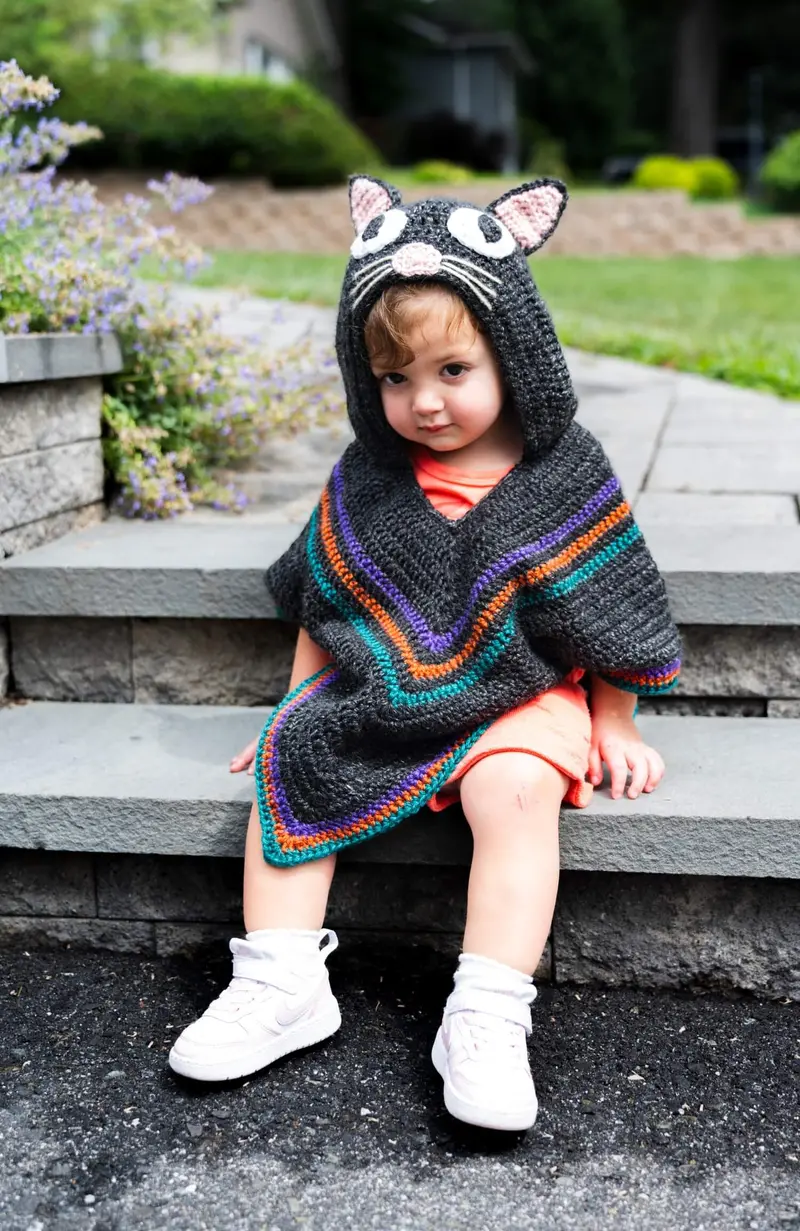 Crochet Kit - Mini Mammal Hooded Poncho 1