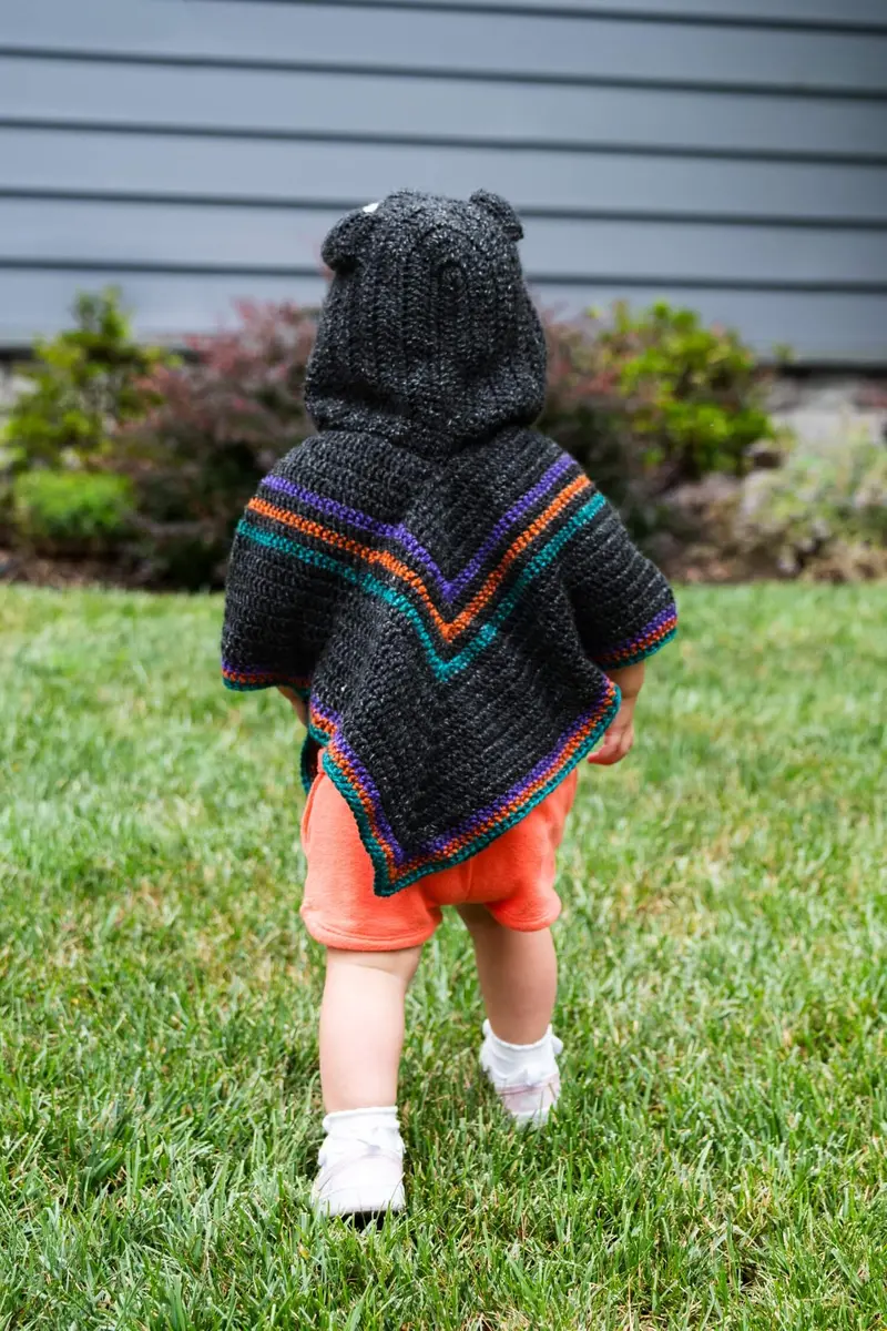 Crochet Kit - Mini Mammal Hooded Poncho 2