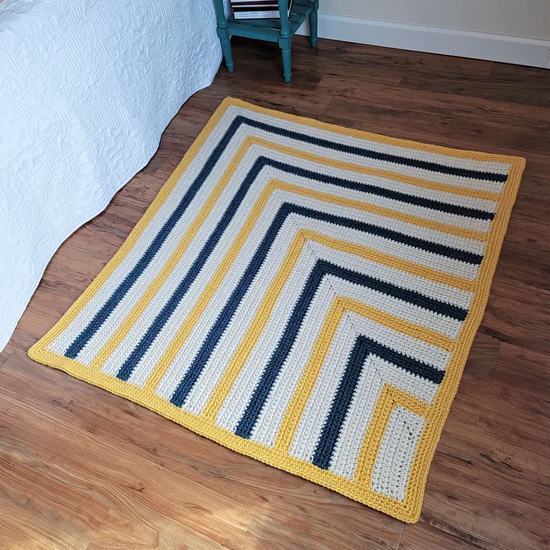 Crochet Kit - Mitered Rectangles Lapghan 2