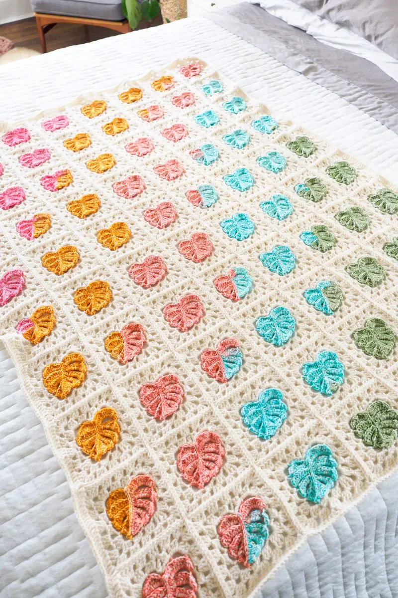 Crochet Kit - Monstera Garden Blanket 1
