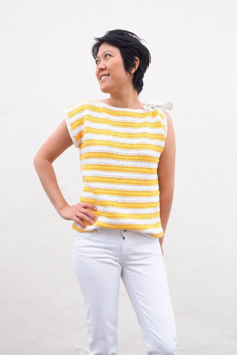 Crochet Kit - Monterey Bay Striped Top 1