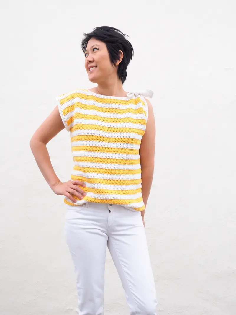 Crochet Kit - Monterey Bay Striped Top 2