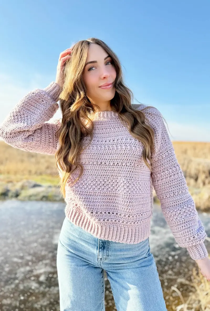 Crochet Kit - Moonblush Pullover 1