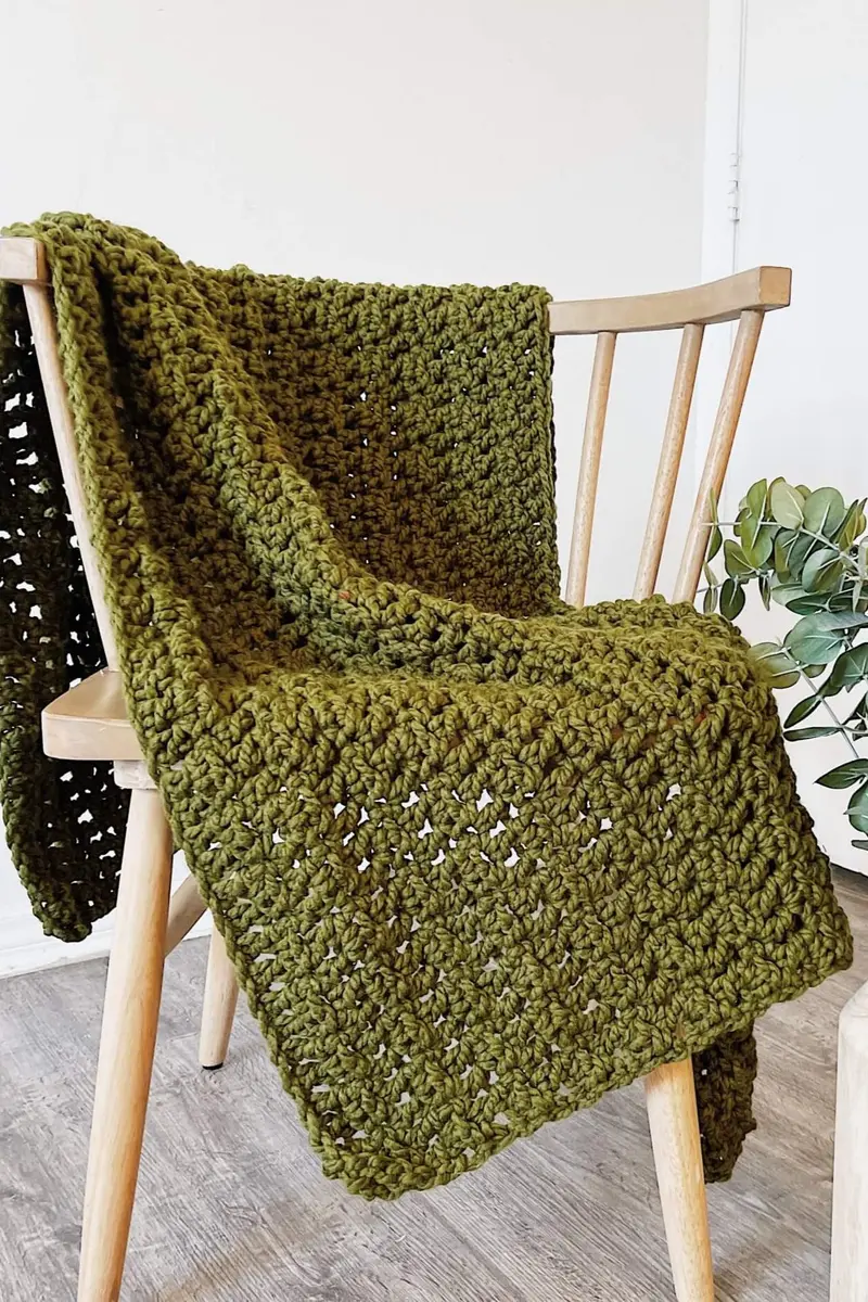 Crochet Kit - Mossy Throw 1