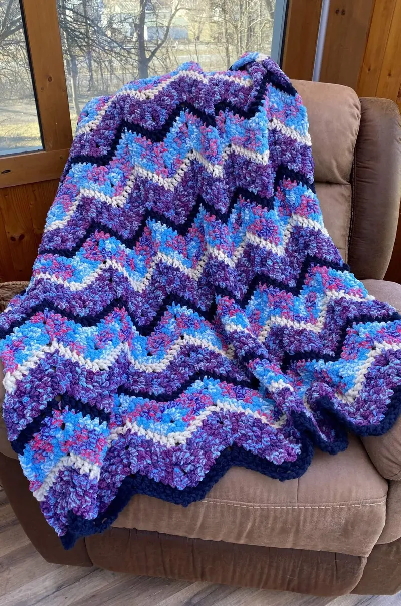 Crochet Kit - Mountains To The Sea Blanket 1