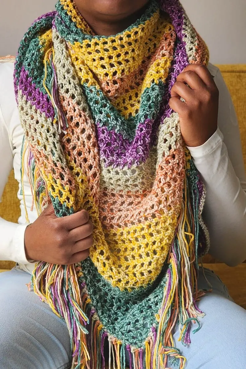 Crochet Kit - Muriel Mesh Shawl 1
