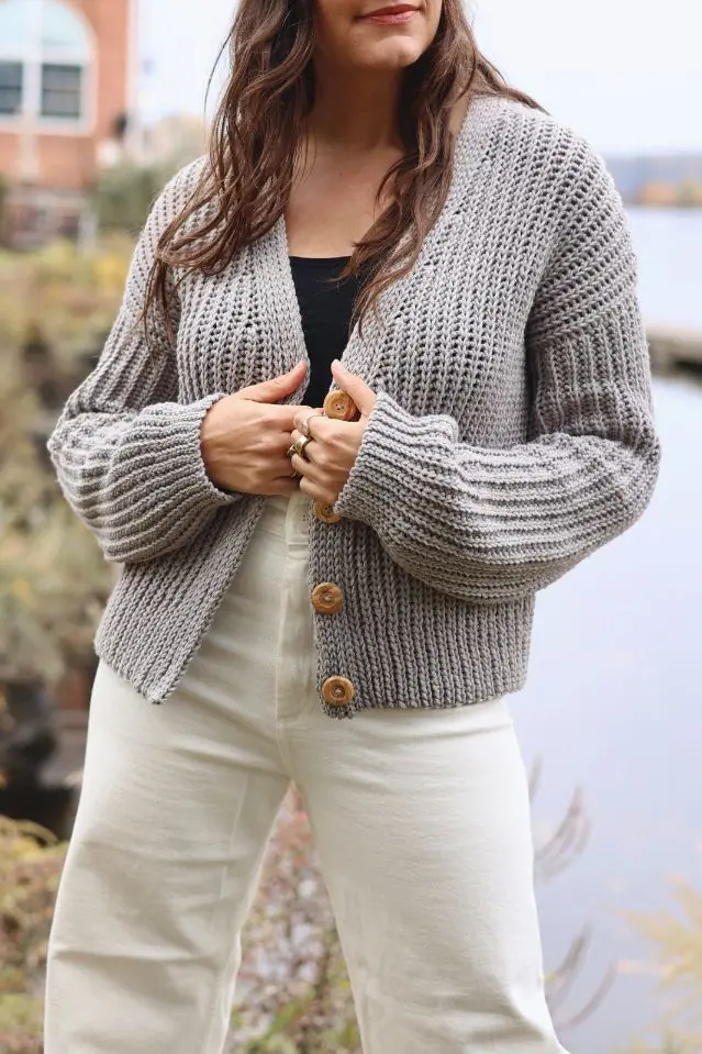 Crochet Kit - Nantucket Ribbed Cardigan 1